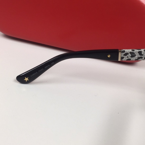 Jimmy Choo Glitter Animal Print Logo Sunglasses Never Used Made in Italy 🇮🇹 - Picture 2 of 7